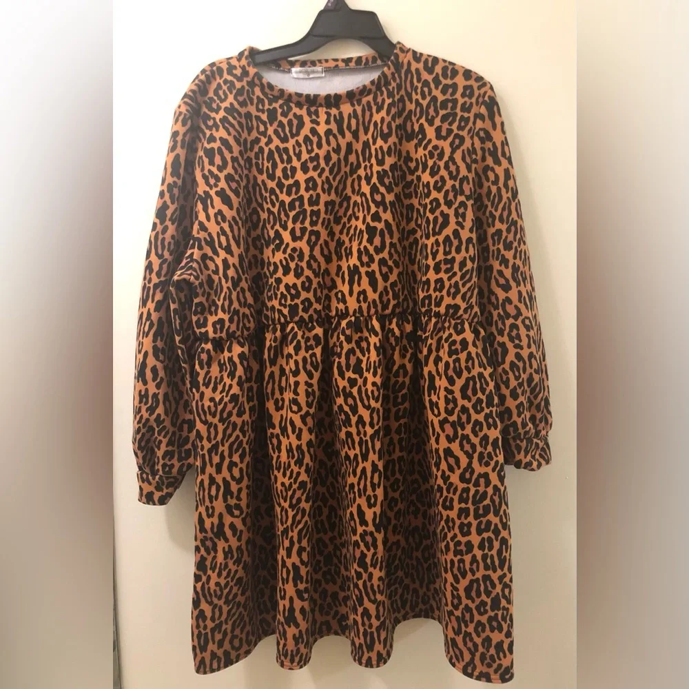 Rokoko Plus Size Leopard Print Dress in Size 28 - Picture 2 of 5